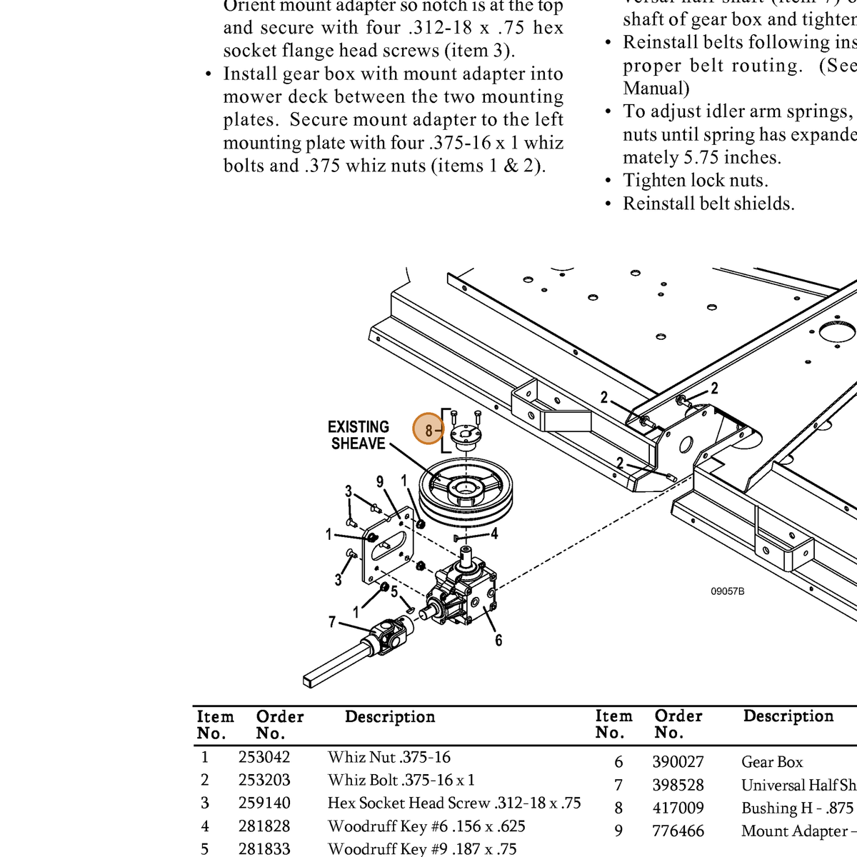 Grasshopper part 417009 — IPL diagram snippet (6x zoom, amber highlight)