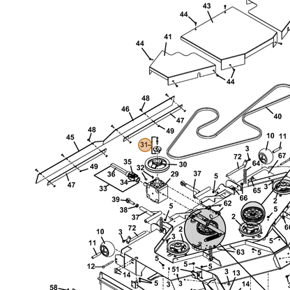 Grasshopper part 417010 — IPL diagram snippet (6x zoom, amber highlight)