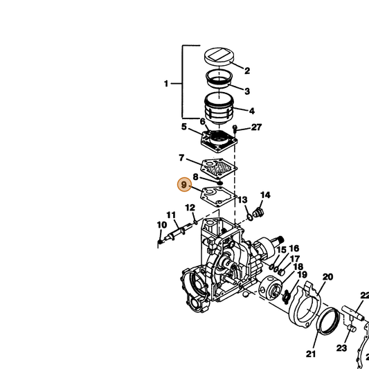 Grasshopper part 420343 — IPL diagram snippet (6x zoom, amber highlight)