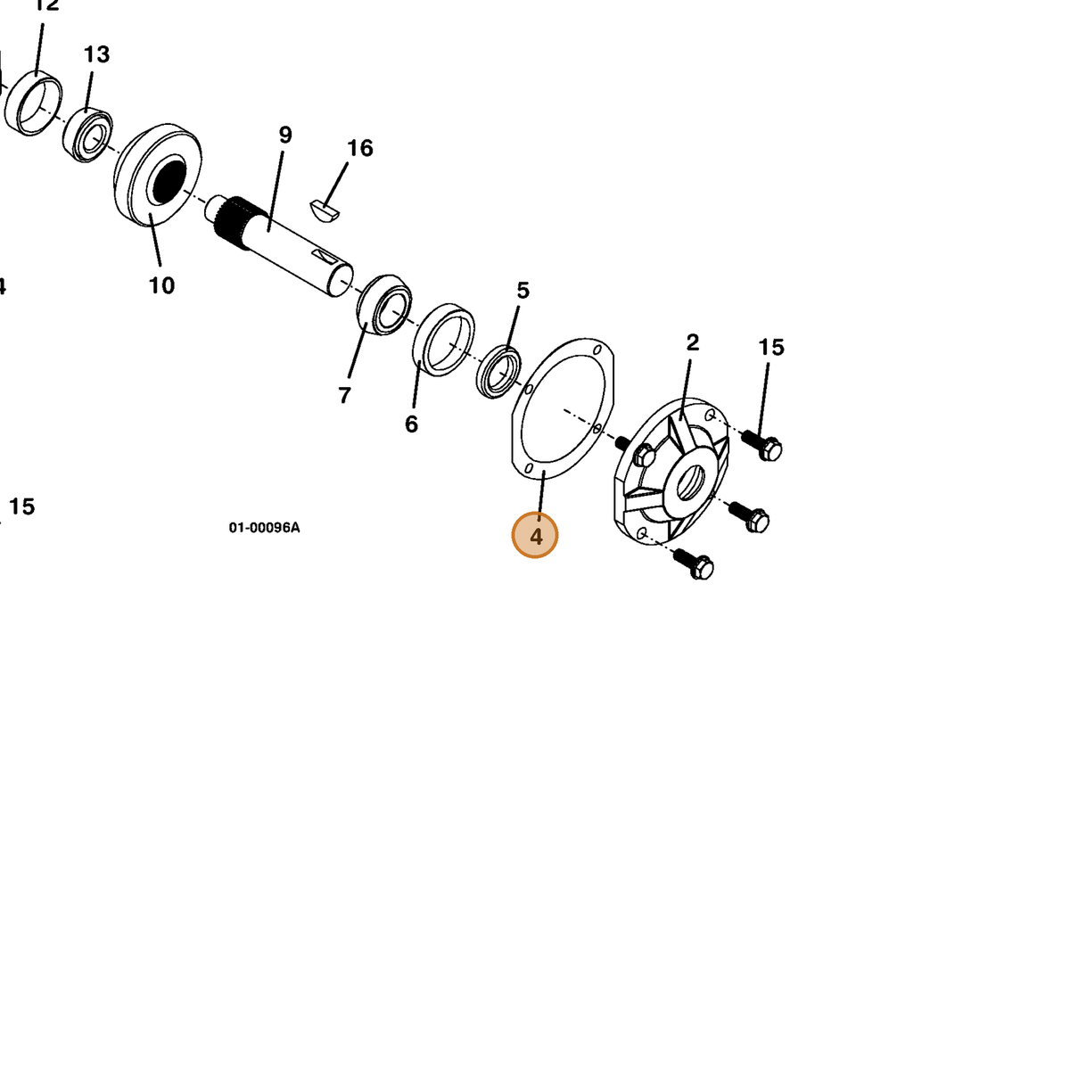 Grasshopper part 420402 — IPL diagram snippet (6x zoom, amber highlight)