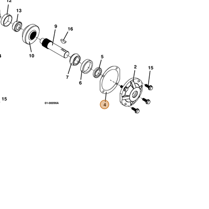 Grasshopper part 420402 — IPL diagram snippet (6x zoom, amber highlight)