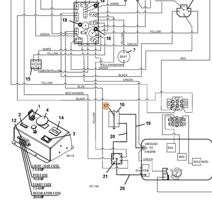 Grasshopper part 420610 — IPL diagram snippet (6x zoom, amber highlight)