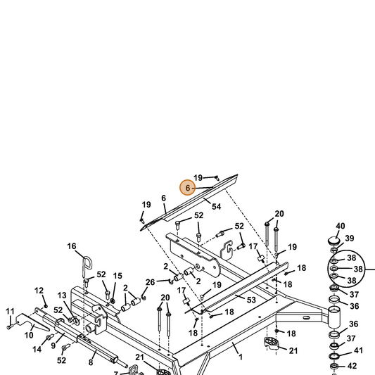 Grasshopper part 420904 — IPL diagram snippet (6x zoom, amber highlight)