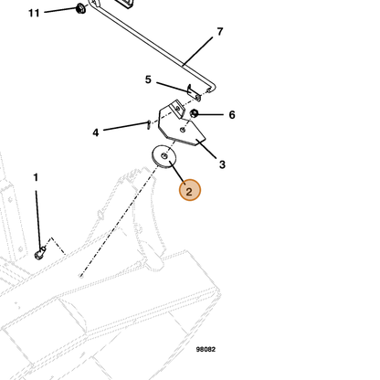 Grasshopper part 421200 — IPL diagram snippet (6x zoom, amber highlight)