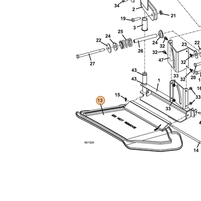 Grasshopper part 422042 — IPL diagram snippet (6x zoom, amber highlight)