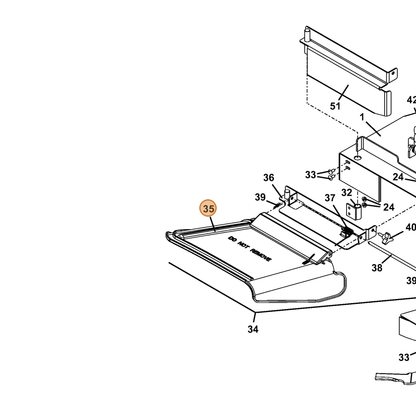 Grasshopper part 422043 — IPL diagram snippet (6x zoom, amber highlight)