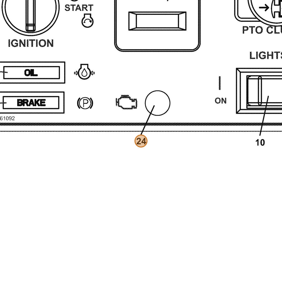 Grasshopper part 422072 — IPL diagram snippet (6x zoom, amber highlight)