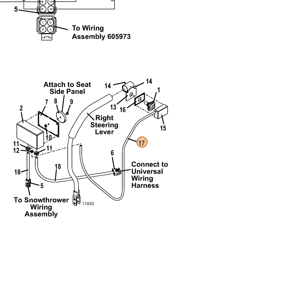 Grasshopper part 422272 — IPL diagram snippet (6x zoom, amber highlight)