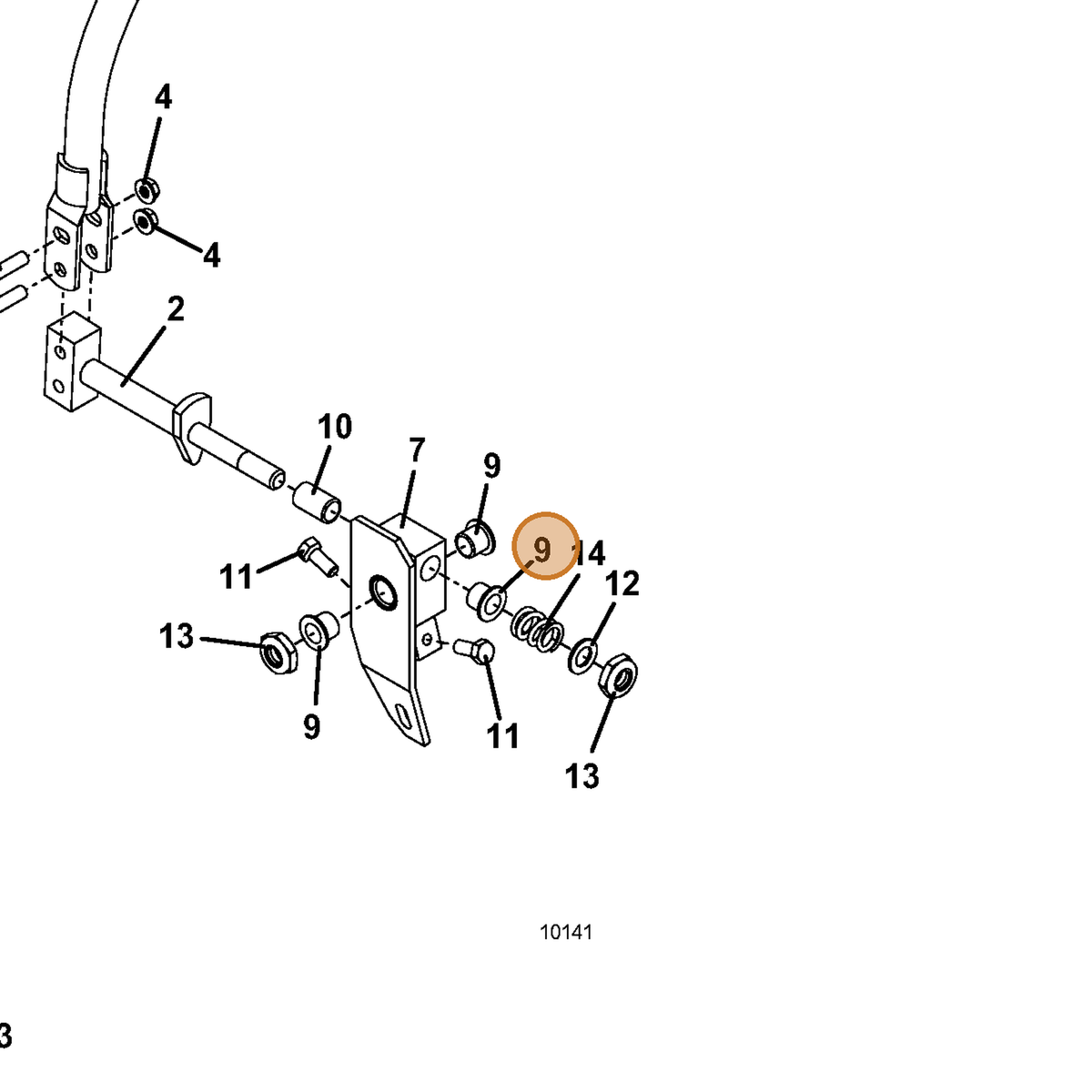 Grasshopper part 422556 — IPL diagram snippet (6x zoom, amber highlight)