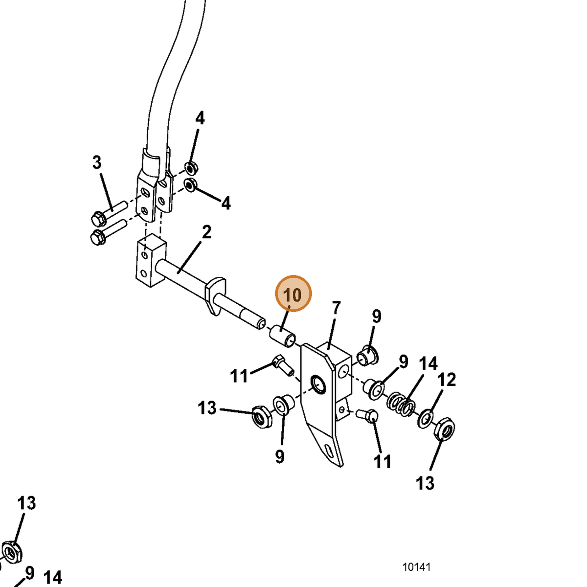 Grasshopper part 422557 — IPL diagram snippet (6x zoom, amber highlight)