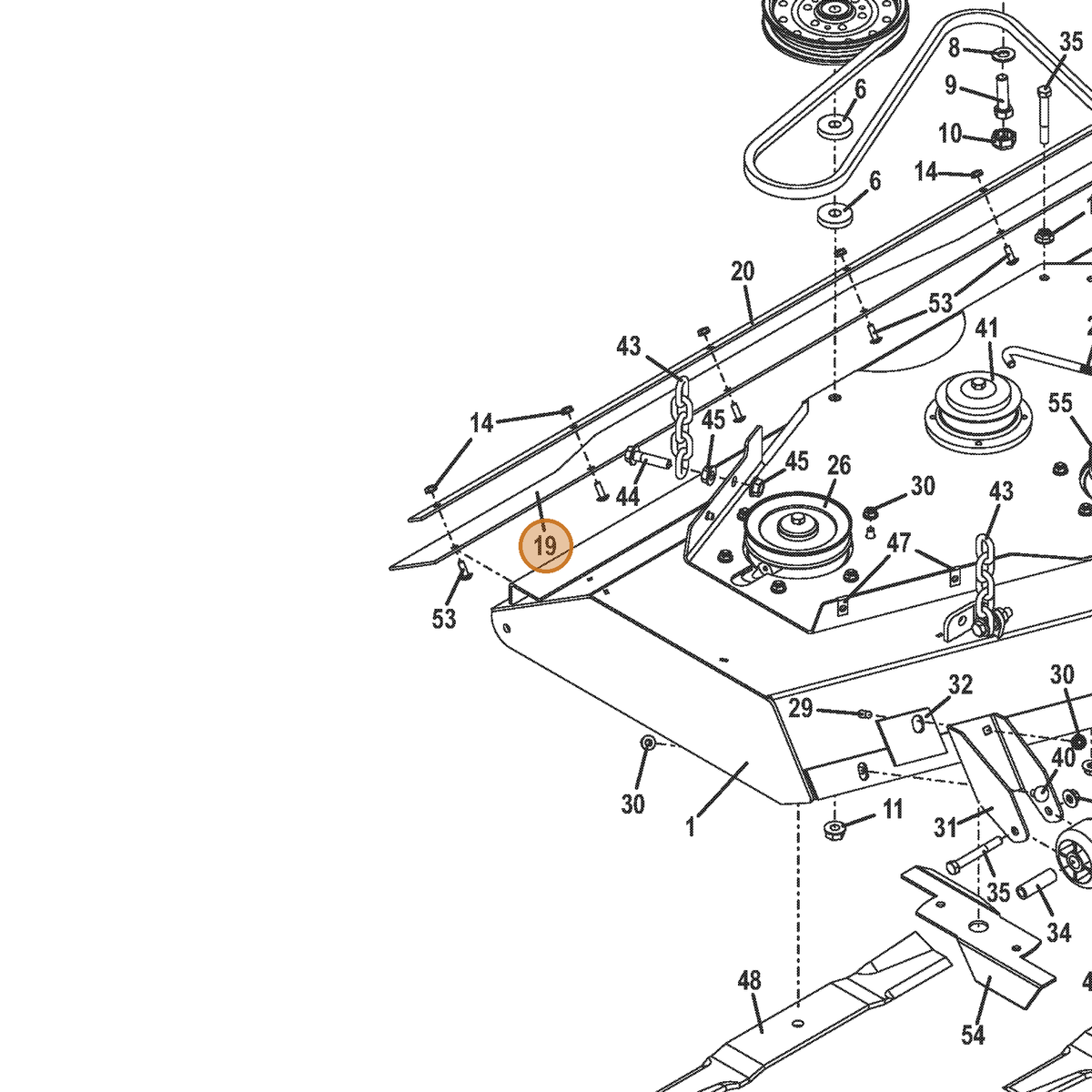 Grasshopper part 424156 — IPL diagram snippet (6x zoom, amber highlight)