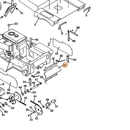 Grasshopper part 424175 — IPL diagram snippet (6x zoom, amber highlight)