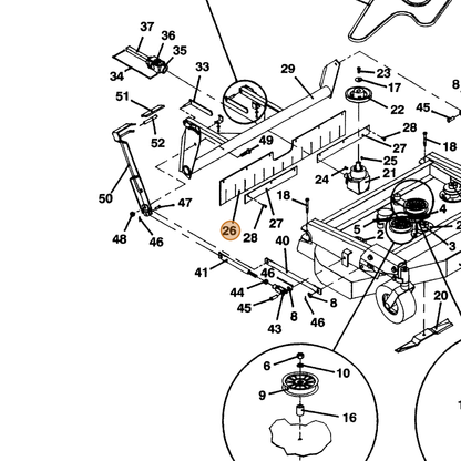 Grasshopper part 424178 — IPL diagram snippet (6x zoom, amber highlight)