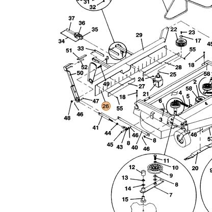 Grasshopper part 424182 — IPL diagram snippet (6x zoom, amber highlight)