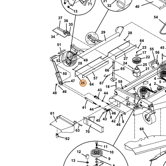 Grasshopper part 424193 — IPL diagram snippet (6x zoom, amber highlight)