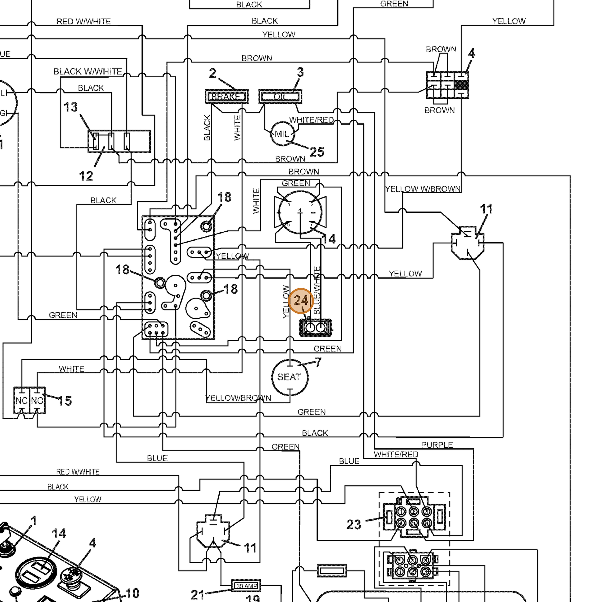 Grasshopper part 424274 — IPL diagram snippet (6x zoom, amber highlight)