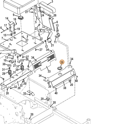 Grasshopper part 424294 — IPL diagram snippet (6x zoom, amber highlight)