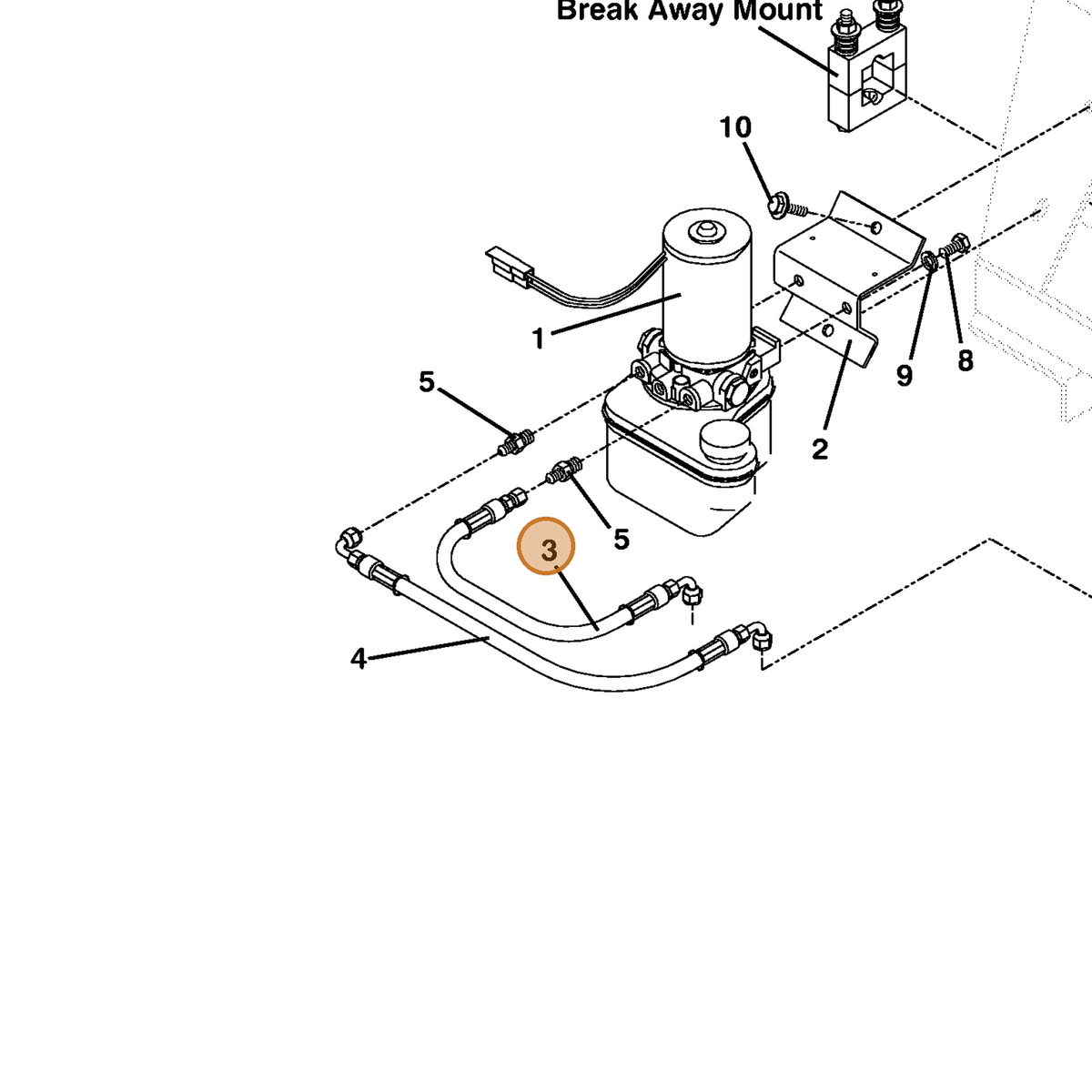 Grasshopper part 424303 — IPL diagram snippet (6x zoom, amber highlight)