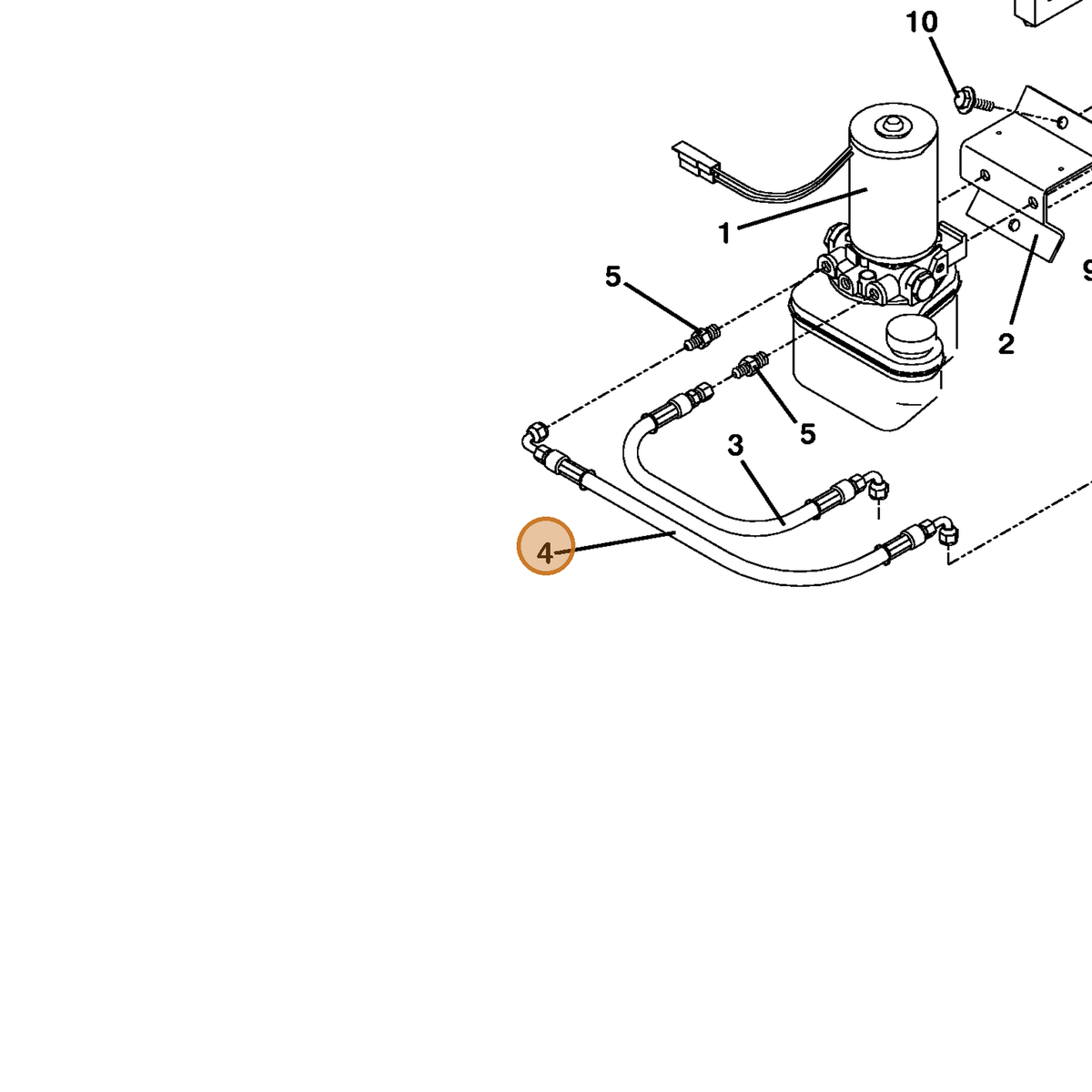 Grasshopper part 424304 — IPL diagram snippet (6x zoom, amber highlight)
