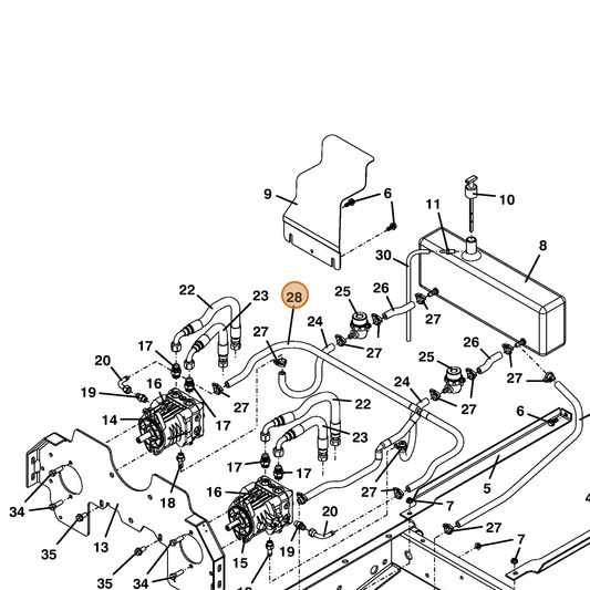 Grasshopper part 424318 — IPL diagram snippet (6x zoom, amber highlight)