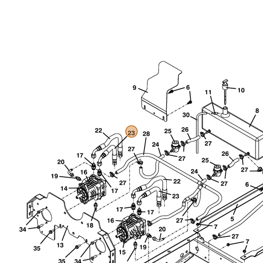 Grasshopper part 424361 — IPL diagram snippet (6x zoom, amber highlight)