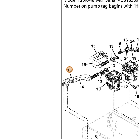 Grasshopper part 424364 — IPL diagram snippet (6x zoom, amber highlight)