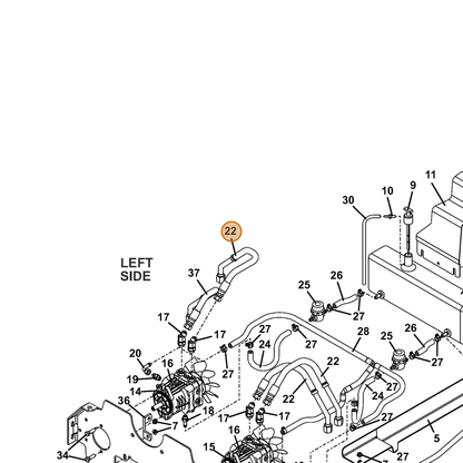 Grasshopper part 424374 — IPL diagram snippet (6x zoom, amber highlight)