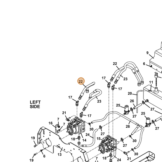 Grasshopper part 424375 — IPL diagram snippet (6x zoom, amber highlight)