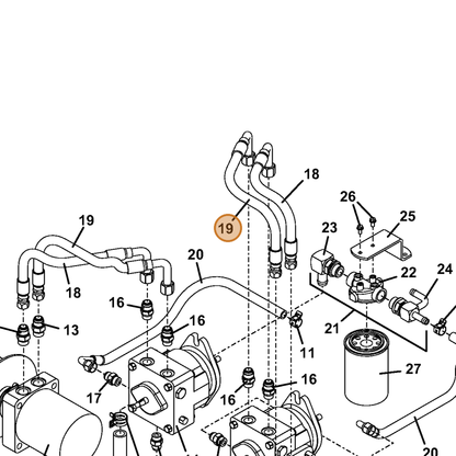 Grasshopper part 424379 — IPL diagram snippet (6x zoom, amber highlight)