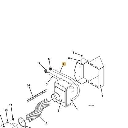 Grasshopper part 424483 — IPL diagram snippet (6x zoom, amber highlight)