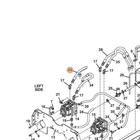 Grasshopper part 424555 — IPL diagram snippet (6x zoom, amber highlight)