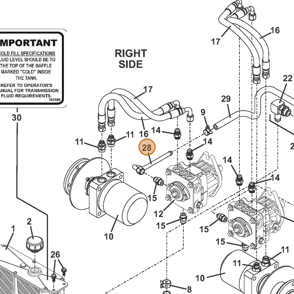 Grasshopper part 424602 — IPL diagram snippet (6x zoom, amber highlight)