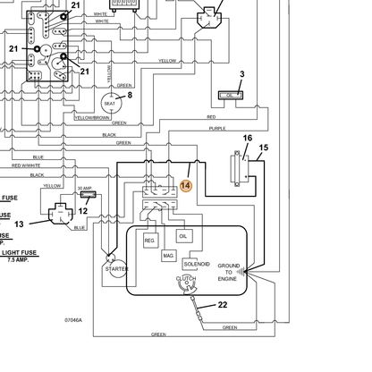 Grasshopper part 425223 — IPL diagram snippet (6x zoom, amber highlight)
