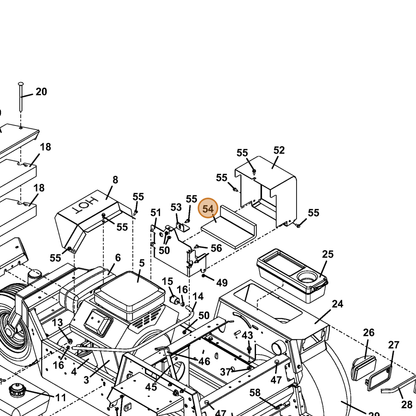 Grasshopper part 427273 — IPL diagram snippet (6x zoom, amber highlight)