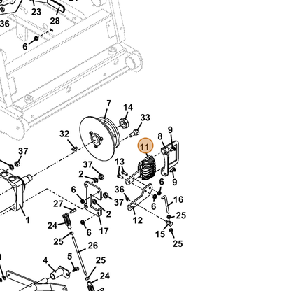 Grasshopper part 481102 — IPL diagram snippet (6x zoom, amber highlight)