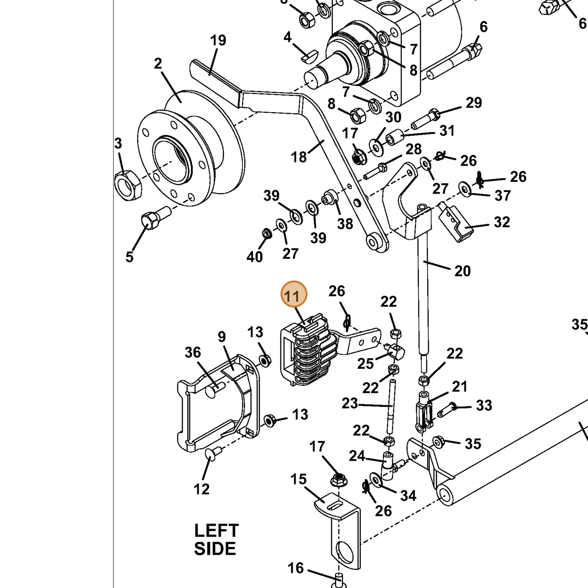 Grasshopper part 481109 — IPL diagram snippet (6x zoom, amber highlight)