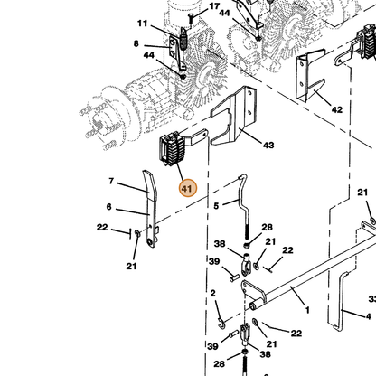 Grasshopper part 481121 — IPL diagram snippet (6x zoom, amber highlight)