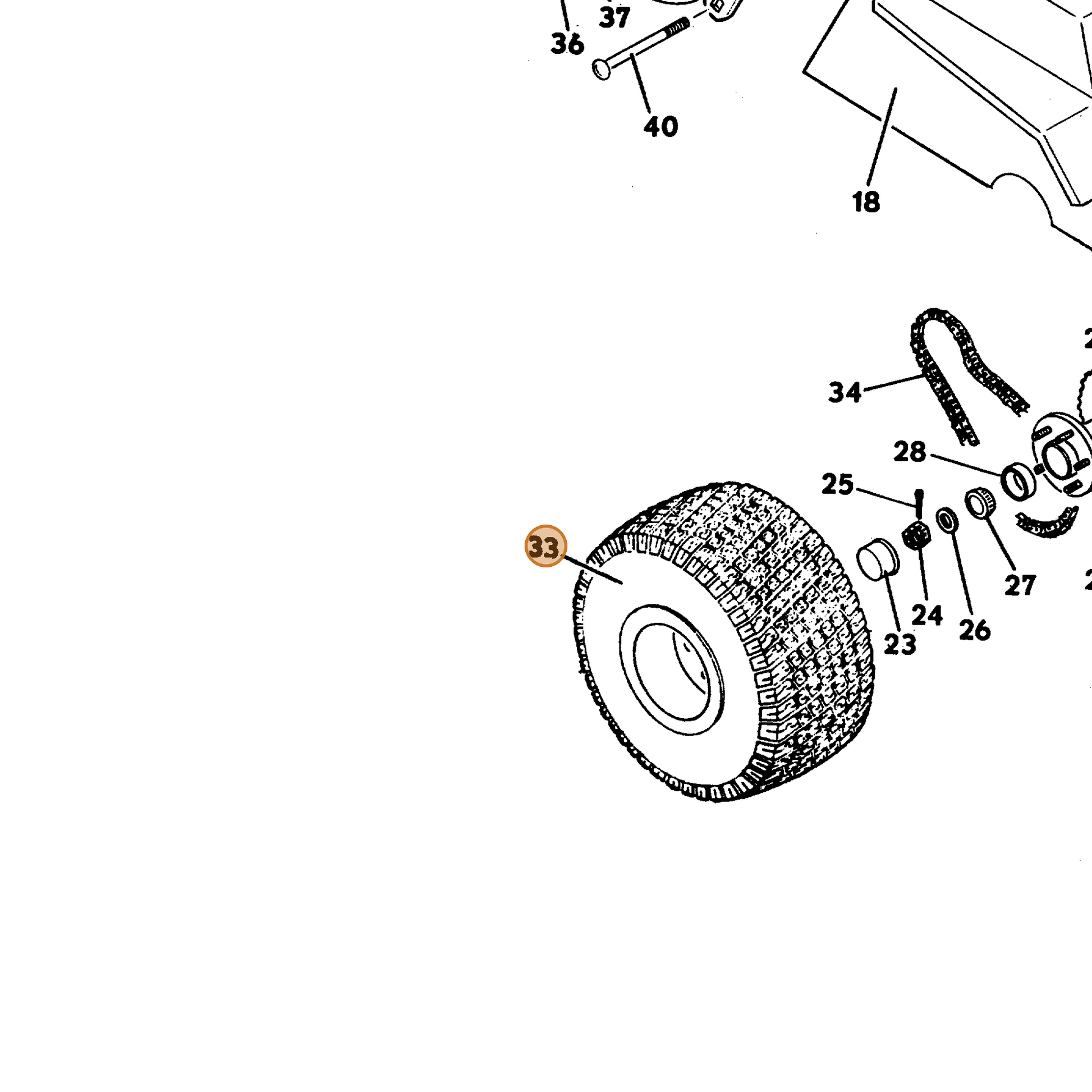 Grasshopper part 482400 — IPL diagram snippet (6x zoom, amber highlight)