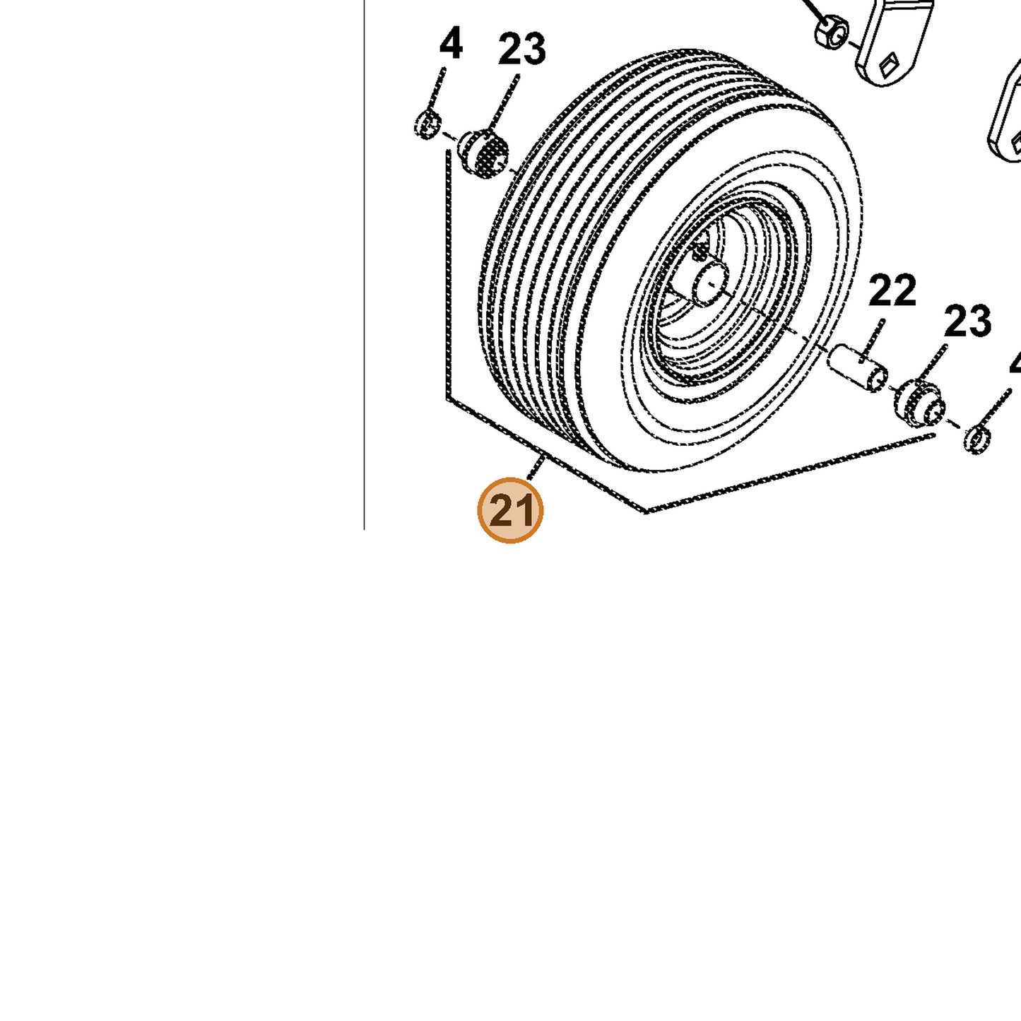 Grasshopper part 483306 — IPL diagram snippet (6x zoom, amber highlight)