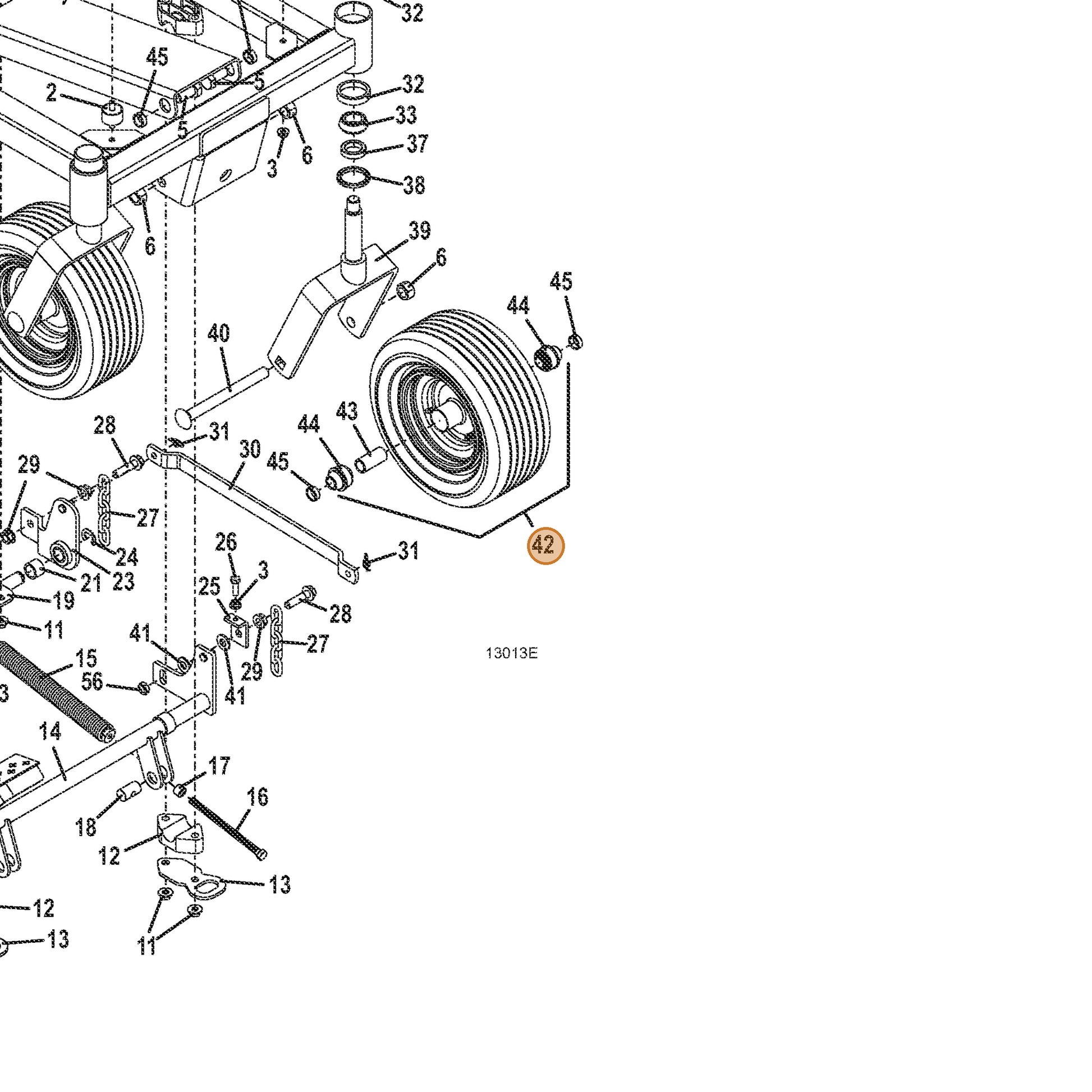 Grasshopper part 483859 — IPL diagram snippet (6x zoom, amber highlight)