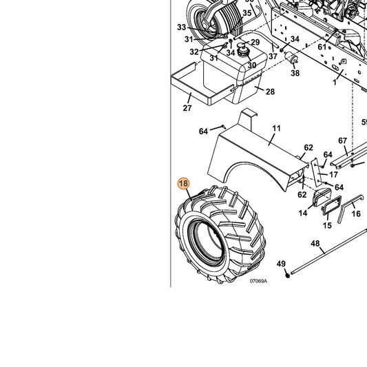 Grasshopper part 483942 — IPL diagram snippet (6x zoom, amber highlight)