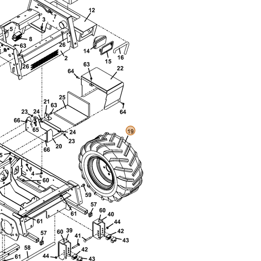 Grasshopper part 483943 — IPL diagram snippet (6x zoom, amber highlight)