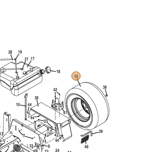 Grasshopper part 483960 — IPL diagram snippet (6x zoom, amber highlight)