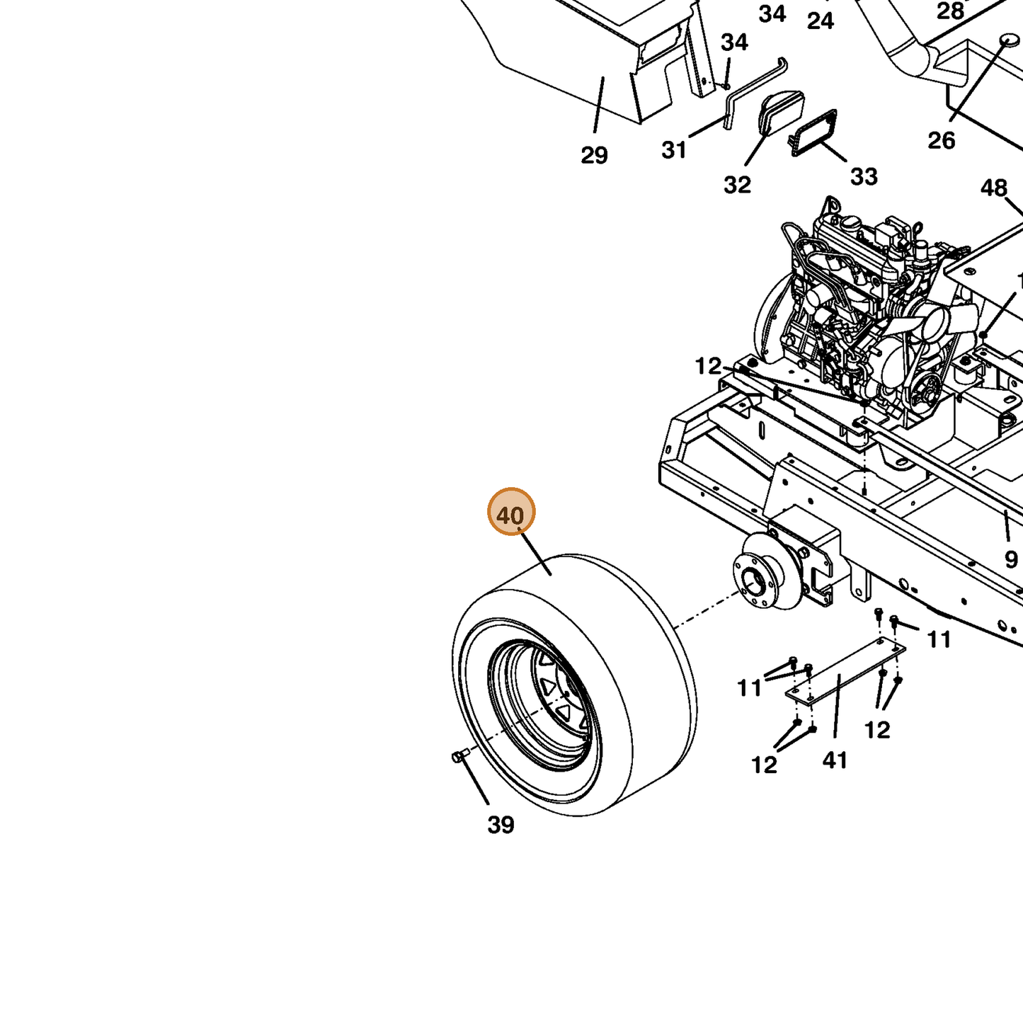 Grasshopper part 483969 — IPL diagram snippet (6x zoom, amber highlight)