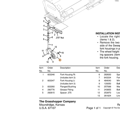 Grasshopper part 484040 — IPL diagram snippet (6x zoom, amber highlight)
