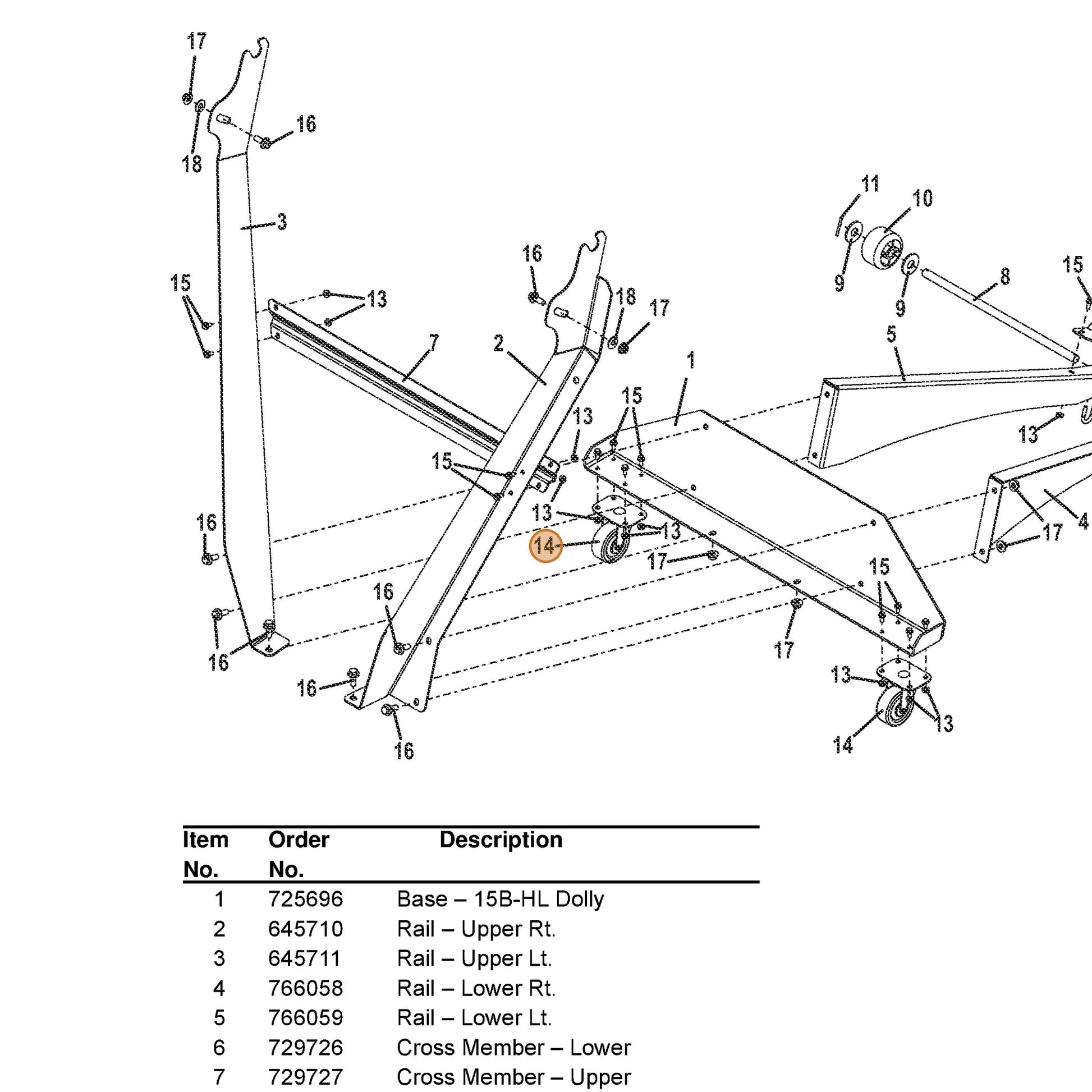 Grasshopper part 484210 — IPL diagram snippet (6x zoom, amber highlight)