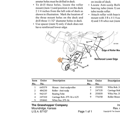 Grasshopper part 484230 — IPL diagram snippet (6x zoom, amber highlight)