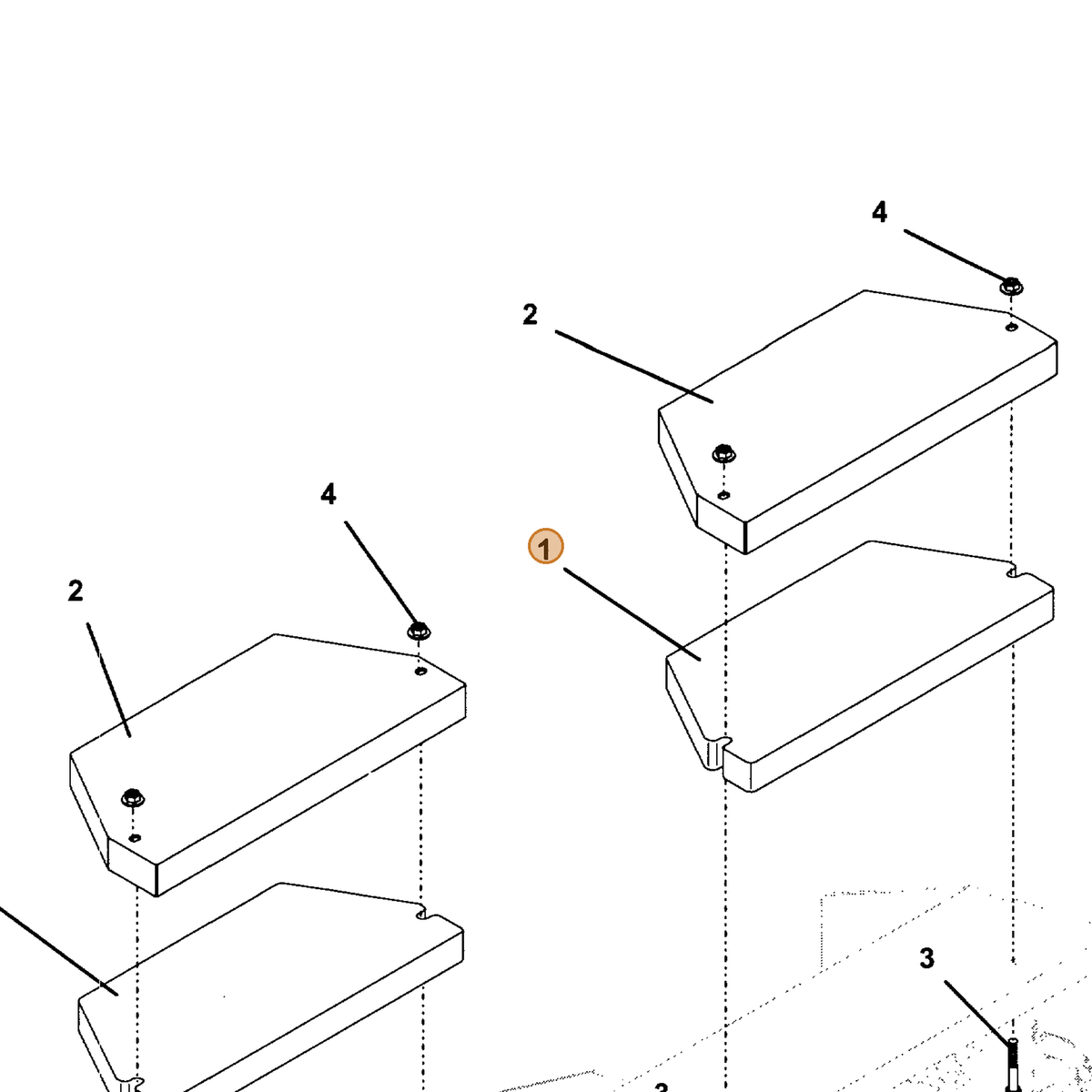 Grasshopper part 503218 — IPL diagram snippet (6x zoom, amber highlight)