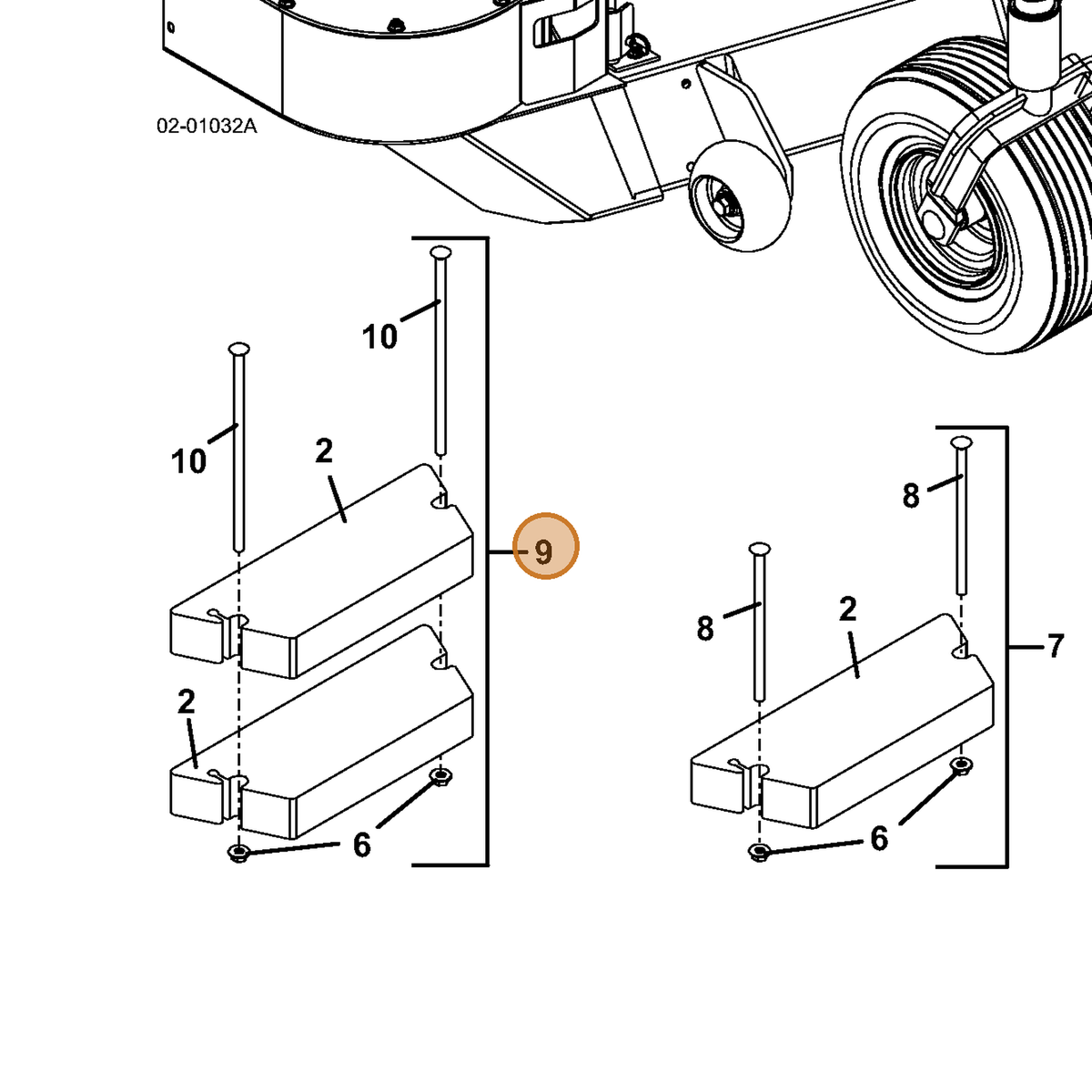 Grasshopper part 503909 — IPL diagram snippet (6x zoom, amber highlight)