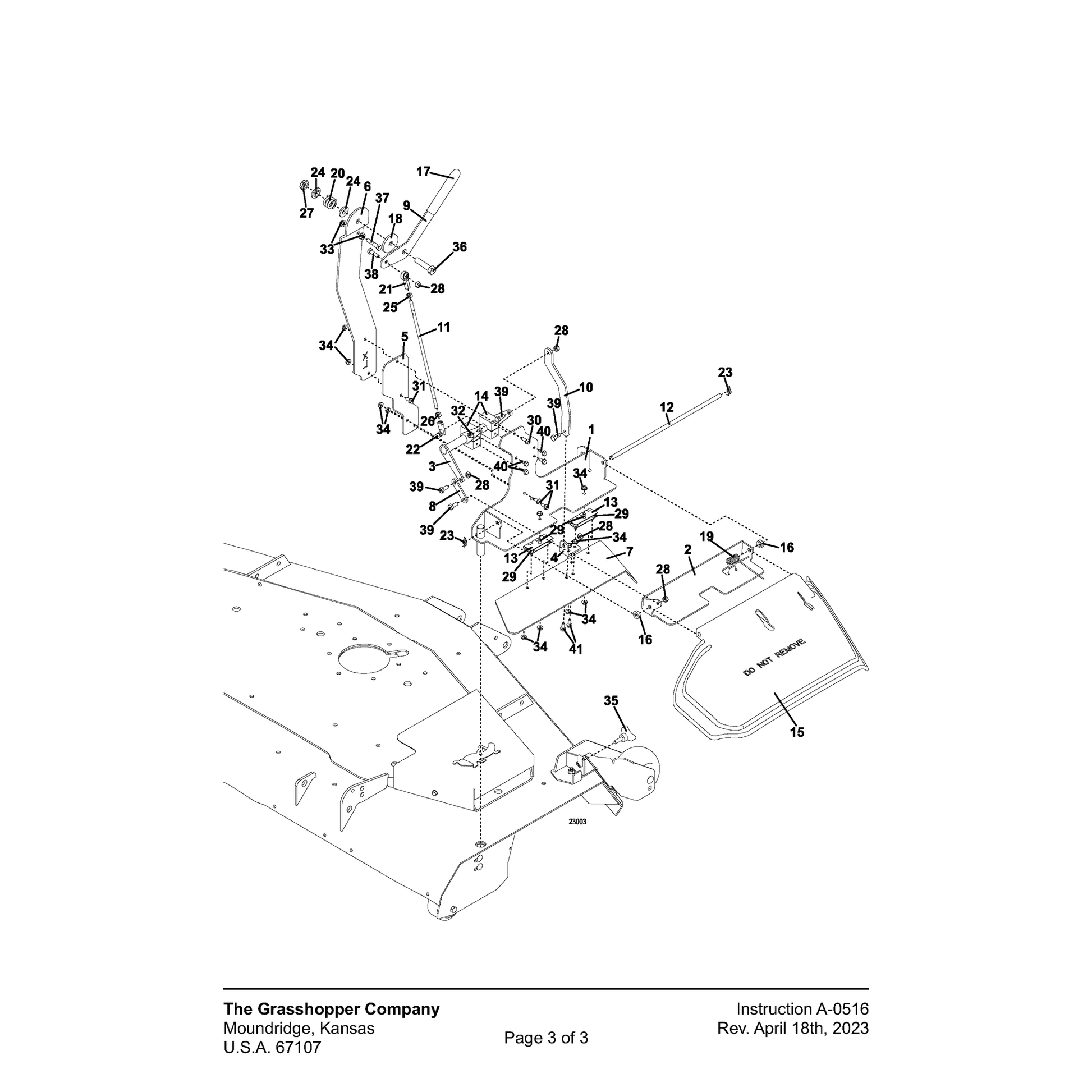 Grasshopper part 504211 — IPL diagram snippet (6x zoom, amber highlight)